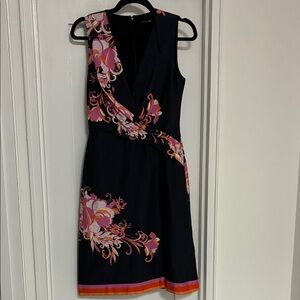 Kobi Halperin Floral Faux Wrap A-Line Dress